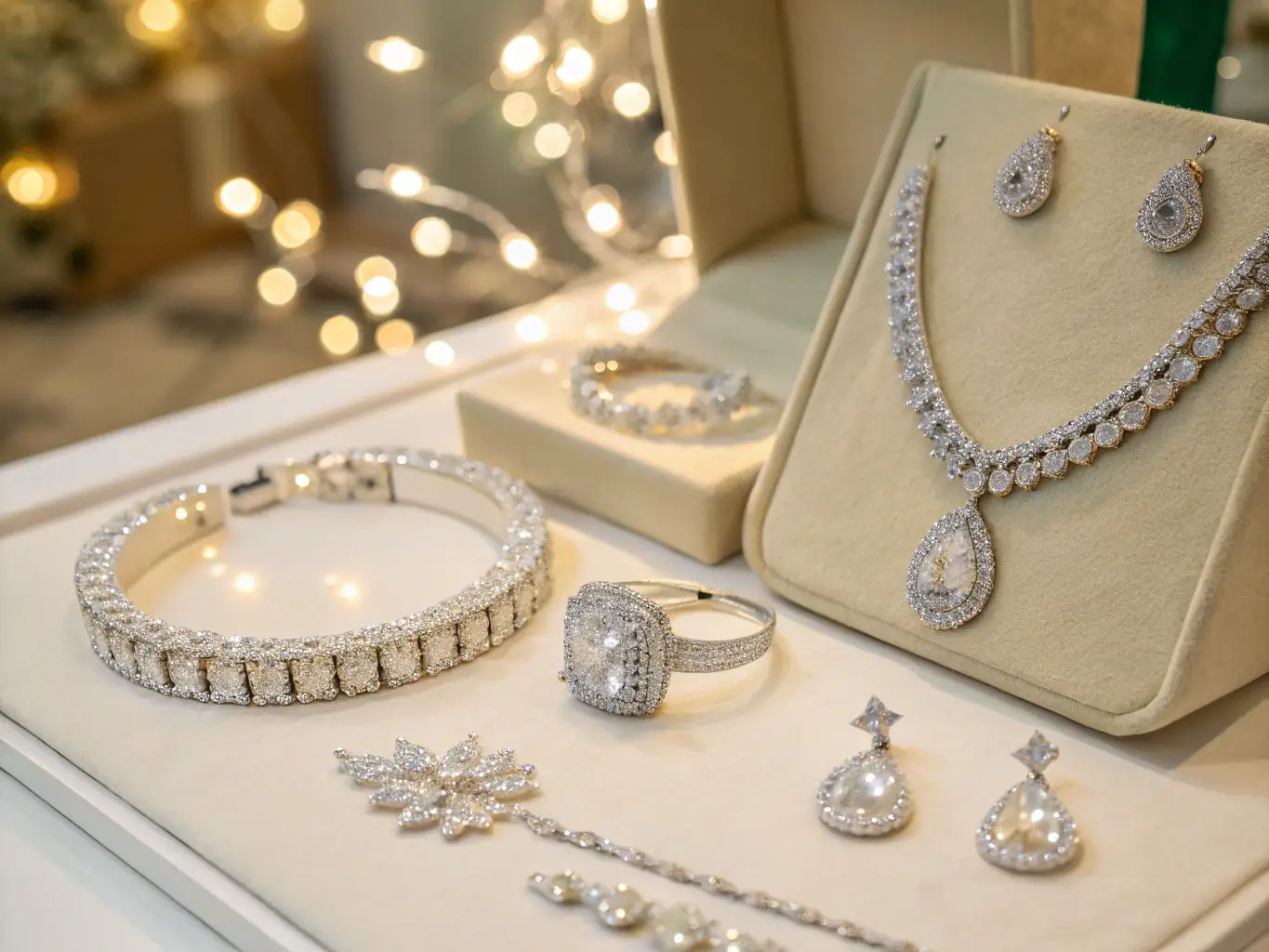 An image showcasing a Diamondshop member receiving early access to a new collection, with a focus on the excitement and exclusivity.